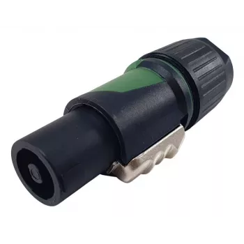 Conector macho speakON de 4 polos EQUIP conector hembra de 4 polos, negro, 22,5×22,5 mm, 30 g