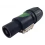 Conector macho speakON de 4 polos EQUIP conector hembra de 4 polos, negro, 22,5×22,5 mm, 30 g