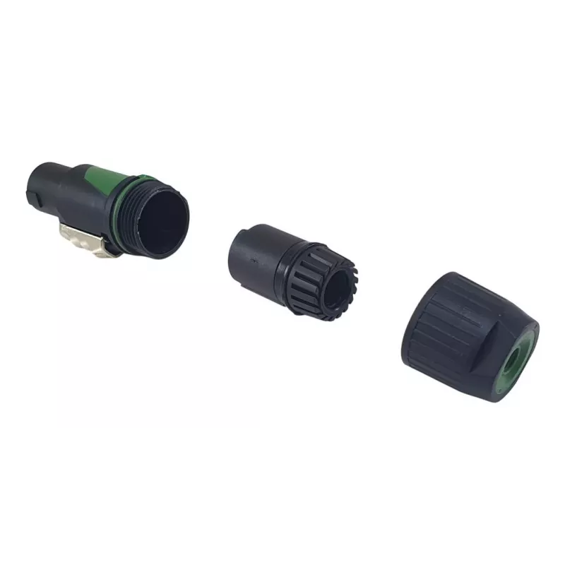 Conector macho speakON de 4 polos EQUIP conector hembra de 4 polos, negro, 22,5×22,5 mm, 30 g