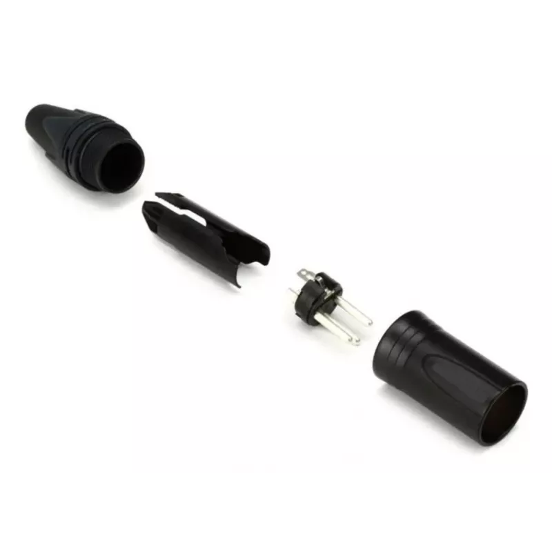 Equip 147930 conector de cable de 3 polos, macho, negro