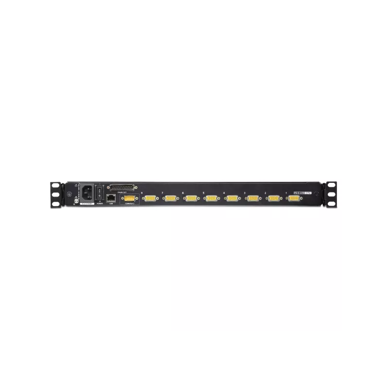 ATEN CL5816N-ATA-2XK06GG switch KVM LCD de 19 pulgadas de 16 puertos PS/2-USB VGA Dual Rail, 1U, negro, teclado alemán