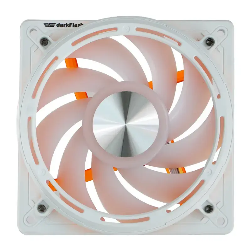 Ventilador de caja Darkflash DE8 (blanco) — ventilador único/refrigeración de caja