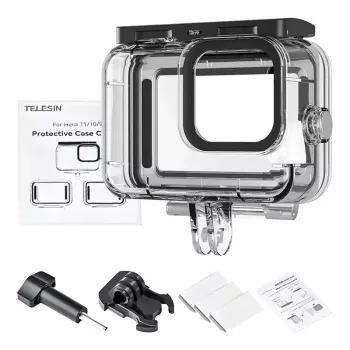 Combo de fundas protectoras Telesin para GoPro Hero 12/11/10/9 – set de carcasa rígida y funda de silicona