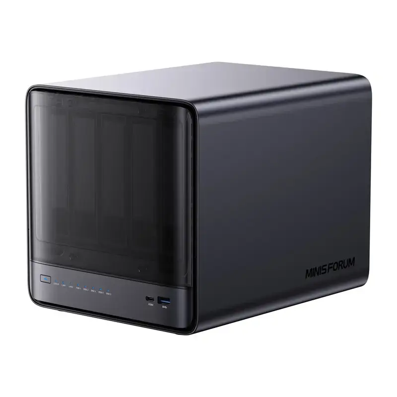 Mini-PC Minis Forum NAS N5 Pro AMD Ryzen AI 9 HX Pro 370, 32 GB RAM, 128 GB de almacenamiento