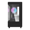 Caja de ordenador DarkFlash DB330M negra v2 con tres ventiladores preinstalados
