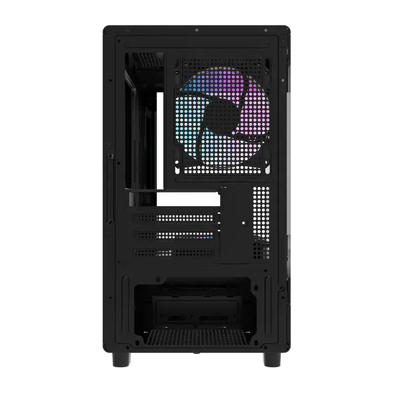 Caja de ordenador DarkFlash DB330M negra v2 con tres ventiladores preinstalados