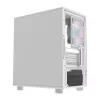 Caja de ordenador Darkflash DB330M blanca v2 con tres ventiladores preinstalados, compatibilidad micro-ATX/mATX