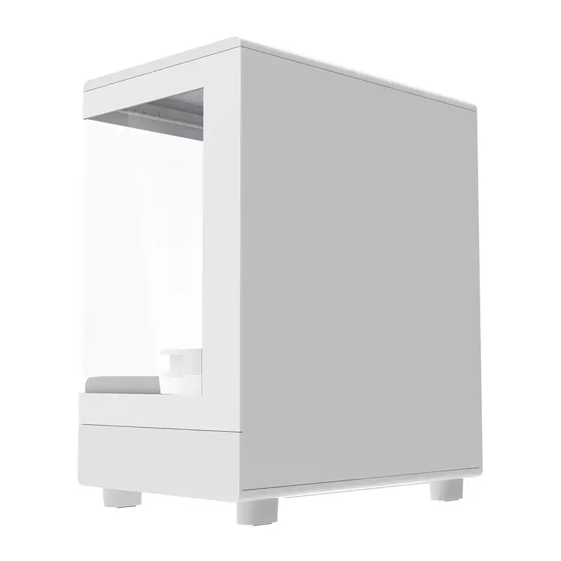 Caja de ordenador Darkflash DB330M blanca v2 con tres ventiladores preinstalados, compatibilidad micro-ATX/mATX
