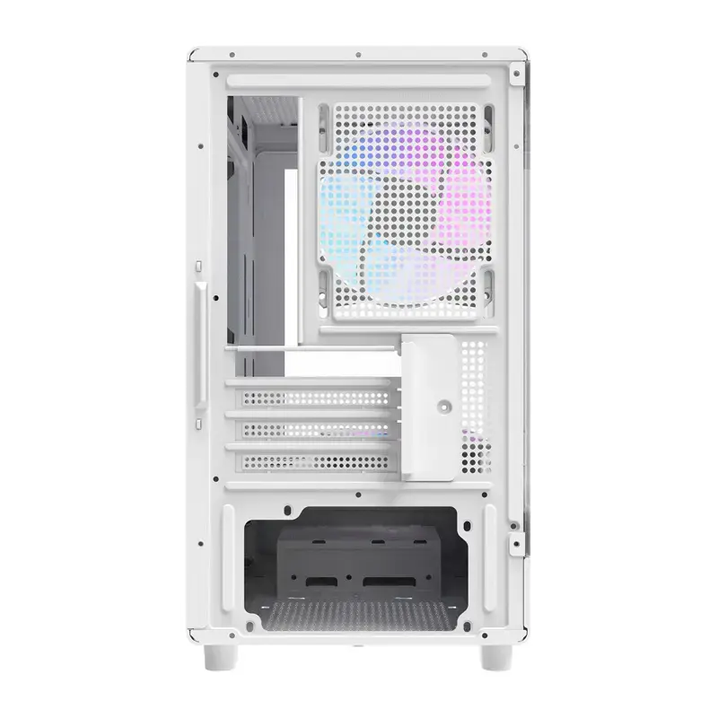 Caja de ordenador Darkflash DB330M blanca v2 con tres ventiladores preinstalados, compatibilidad micro-ATX/mATX