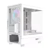 Caja de ordenador Darkflash DB330M blanca v2 con tres ventiladores preinstalados, compatibilidad micro-ATX/mATX