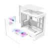 Caja de ordenador Darkflash DB330M blanca v2 con tres ventiladores preinstalados, compatibilidad micro-ATX/mATX