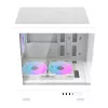 Caja de ordenador Darkflash DB330M blanca v2 con tres ventiladores preinstalados, compatibilidad micro-ATX/mATX