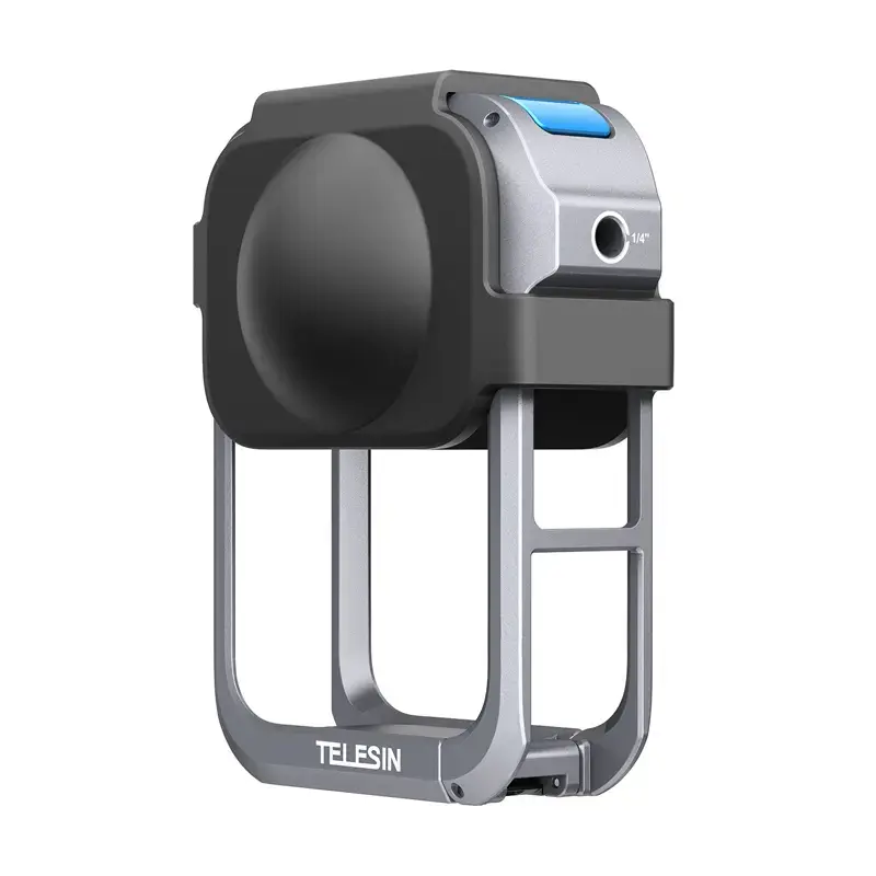 Jaula de protección metálica Telesin para DJI Osmo 360 – marco metálico ligero, puntos de anclaje