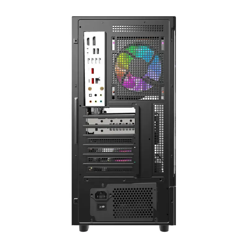 Caja de ordenador DarkFlash DS950V con pantalla frontal (negra) y 6 ventiladores preinstalados