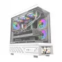 Caja de ordenador DarkFlash DS950V con pantalla integrada, blanca, incluye 6 ventiladores