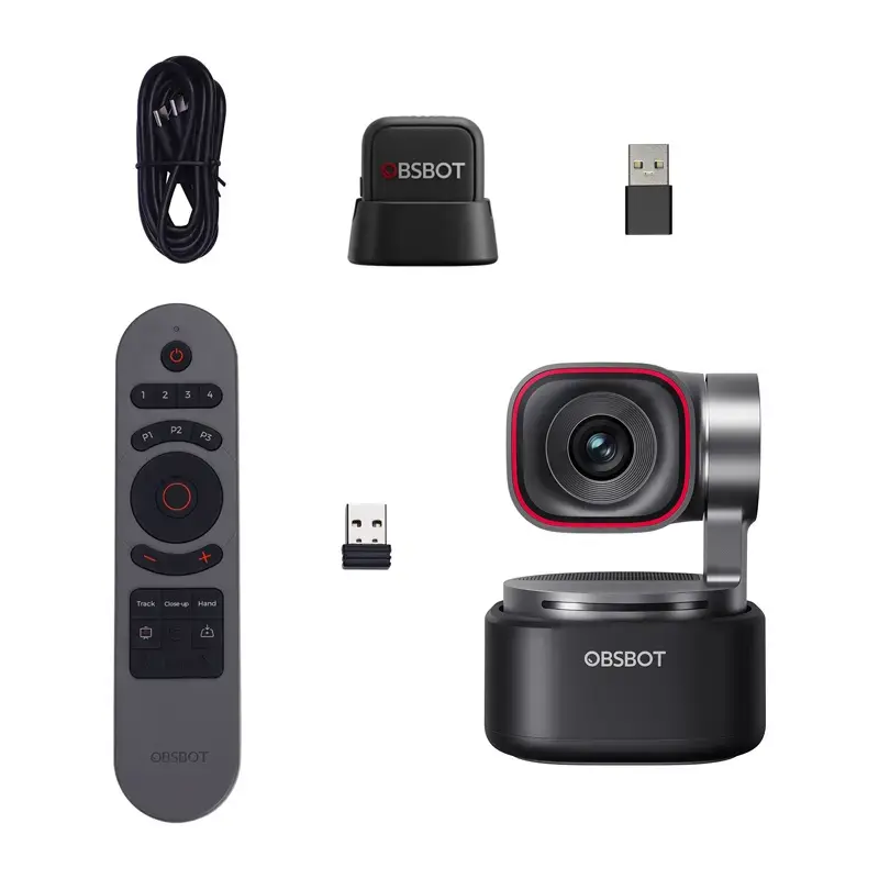 Webcam Obsbot Tiny 3 Lite con mando a distancia y micrófono integrado