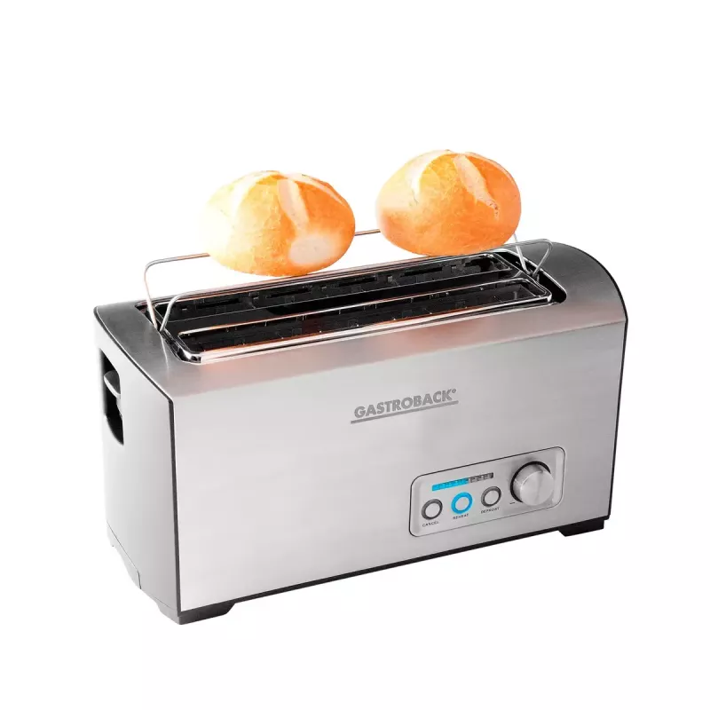 Tostadora Gastroback Design Pro 4S 2 rebanadas 1500 W negra acero inoxidable