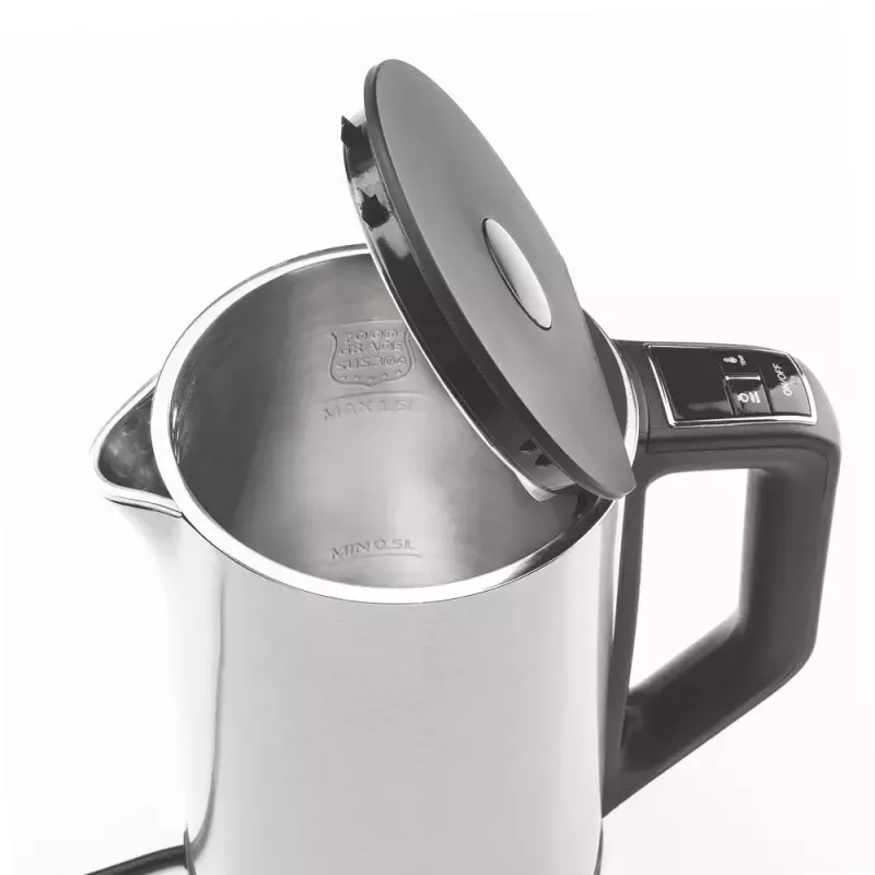 Hervidor eléctrico GASTROBACK Design Cool Touch 1,5 L 2200 W, acero inoxidable/negro