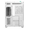 Caja torre para PC DeepCool CG530U 4F blanca — fuente de alimentación trasera, compatible con 3x120 mm laterales + 1x120 mm trasero, soportes para ventilador de 120/140 mm, HDD de 2,5 inch y 3,5 inch