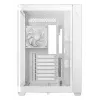 Caja torre para PC DeepCool CG530U 4F blanca — fuente de alimentación trasera, compatible con 3x120 mm laterales + 1x120 mm trasero, soportes para ventilador de 120/140 mm, HDD de 2,5 inch y 3,5 inch