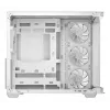 Caja torre para PC DeepCool CG530U 4F blanca — fuente de alimentación trasera, compatible con 3x120 mm laterales + 1x120 mm trasero, soportes para ventilador de 120/140 mm, HDD de 2,5 inch y 3,5 inch
