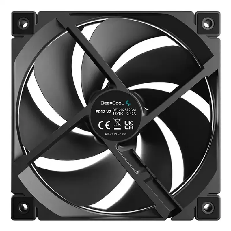 DeepCool FD12 V2 3IN1 ventilador de caja de 120 mm, pack de 3, negro (R-FD12V2-BKNPN3-G)