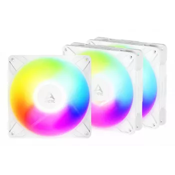 ARCTIC Freezer P14 Pro Reverse A-RGB (White) - Pack de 3 - Ventilador A-RGB PWM de 140 mm con divisor de cable