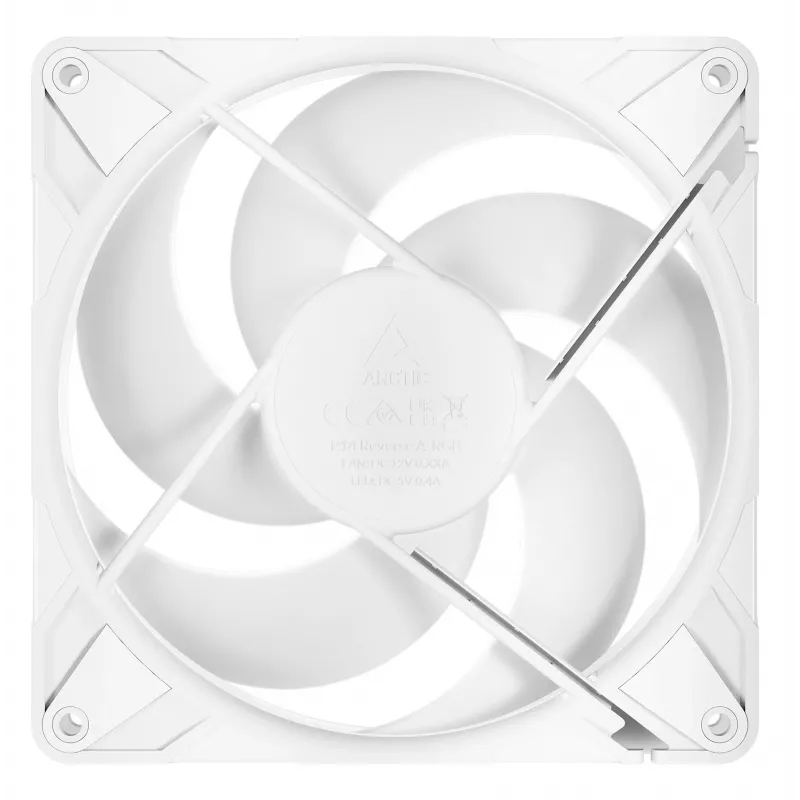 ARCTIC Freezer P14 Pro Reverse A-RGB (White) - Pack de 3 - Ventilador A-RGB PWM de 140 mm con divisor de cable