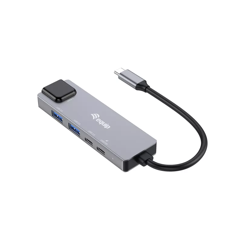 Adaptador multifunción 5 en 1 Equip, 2,5GbE, USB-A x 2, USB-C x 1, USB-C, 100W USB PD