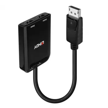 Lindy hub MST de DisplayPort a 2 puertos HDMI, DisplayPort, 2 x HDMI, conector macho, conector hembra, recto, recto