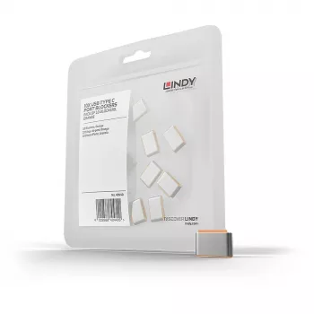 Lindy bloqueador de puerto USB Type-C (sin llave) – pack de 10, naranja
