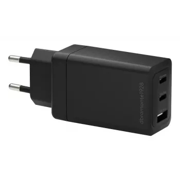 Cargador de pared dbramante1928 re-charge IT EU – 2× USB‑C 65W + 1× USB‑A, interior, AC, negro