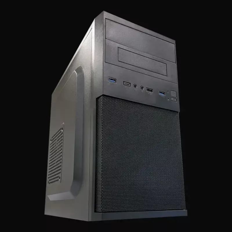 Carcasa de PC Micro Tower LC-Power 2004MB-V3, Micro-ATX/Mini-ITX, negra, fuente de alimentación superior, compatible con 2×3,5 inch + 2×2,5 inch, USB 3.2 Gen1