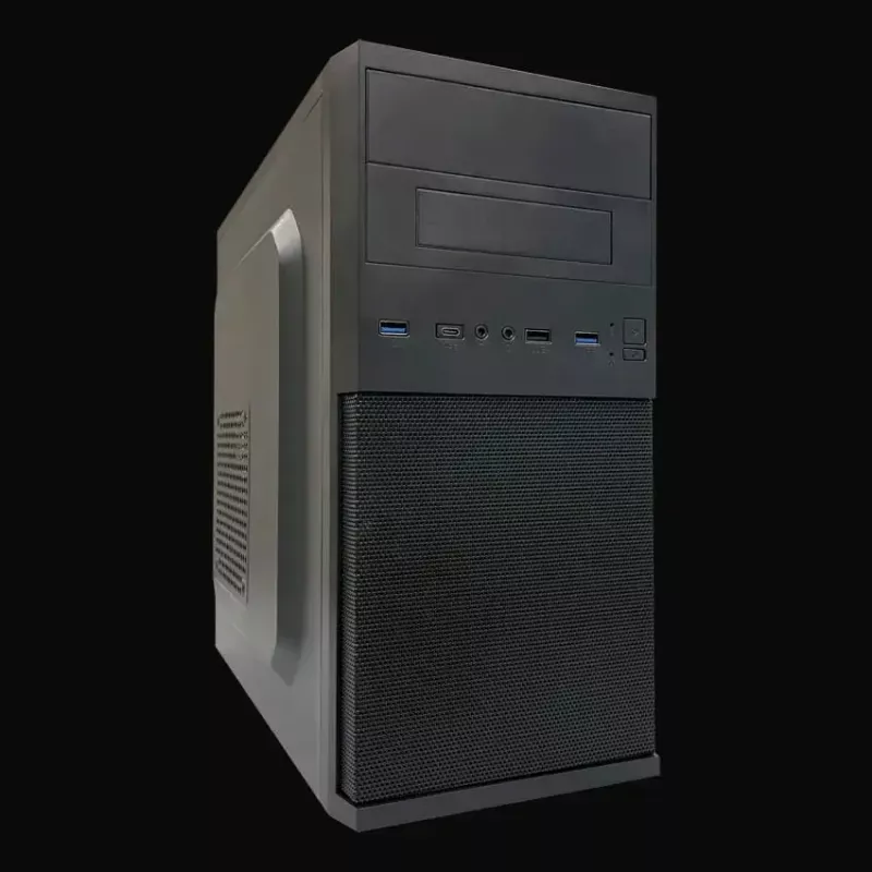 Carcasa de PC Micro Tower LC-Power 2004MB-V3, Micro-ATX/Mini-ITX, negra, fuente de alimentación superior, compatible con 2×3,5 inch + 2×2,5 inch, USB 3.2 Gen1