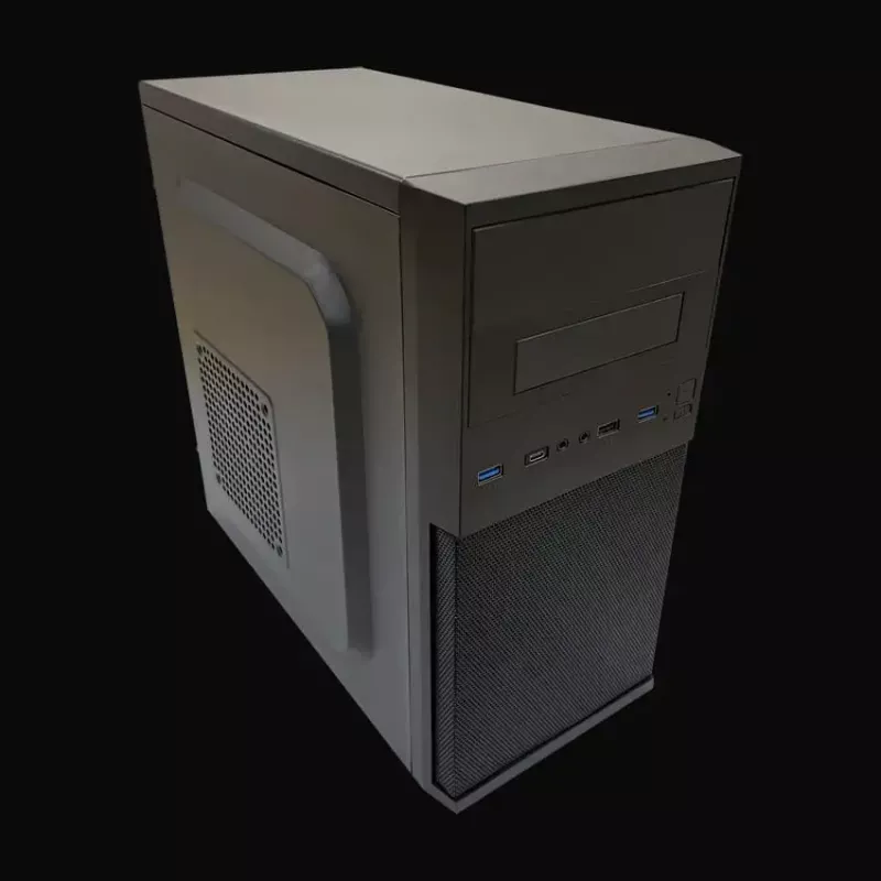 Carcasa de PC Micro Tower LC-Power 2004MB-V3, Micro-ATX/Mini-ITX, negra, fuente de alimentación superior, compatible con 2×3,5 inch + 2×2,5 inch, USB 3.2 Gen1