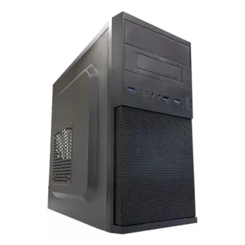 Carcasa de PC Micro Tower LC-Power 2004MB-V3, Micro-ATX/Mini-ITX, negra, fuente de alimentación superior, compatible con 2×3,5