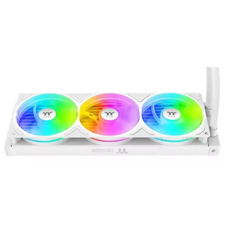 Refrigeración líquida todo en uno Thermaltake TH360 V3 Ultra ARGB — 3 ventiladores de 120 mm, 500–2500 rpm, 12 V, blanco