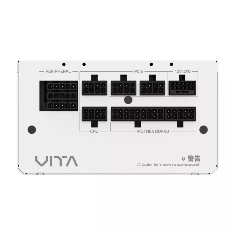 Fuente de alimentación FSP VITA GM 1000W blanca ATX ATX3.1 blanca, 1000 W, 100 - 240 V, 50/60 Hz, 12 - 6 A, activa, 100 W