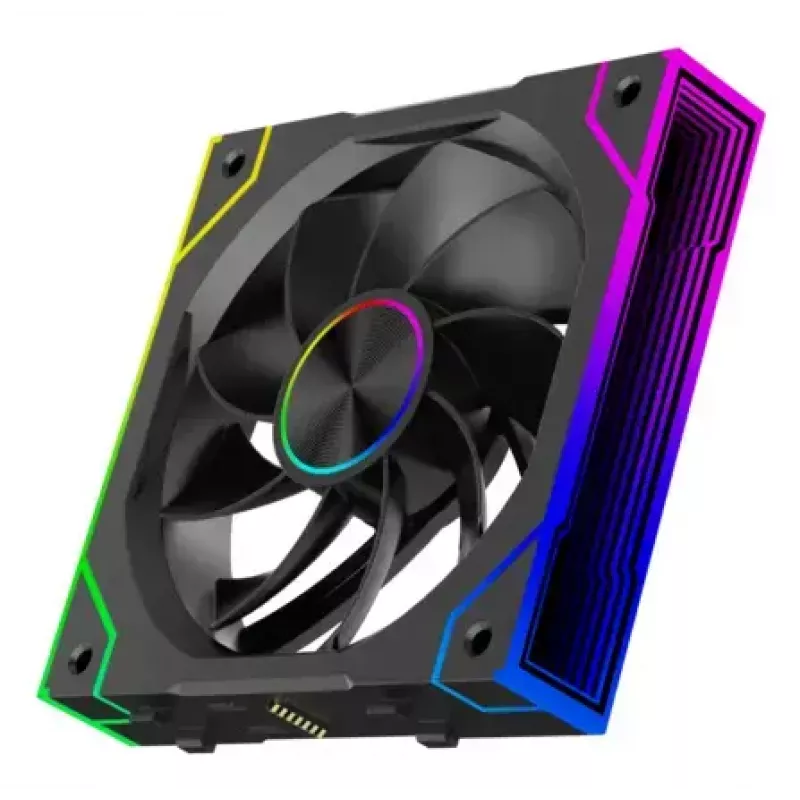 XILENCE XPF360R.ARGB ventilador para carcasa de PC de 120 mm pack de 3, rodamiento hidráulico, 1,9 mmH2O, 7–13,2 V, negro