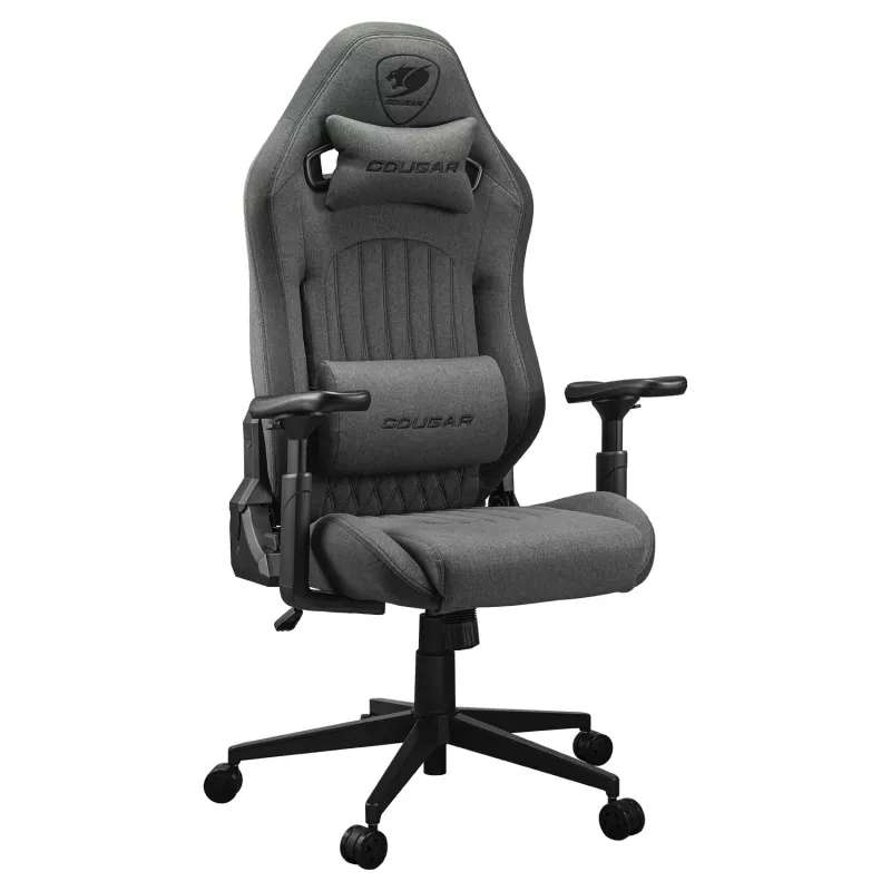 Silla gaming universal Cougar CGR-EPF-ROG — negro/gris, altura mín. 125 cm, asiento 710×670 mm, máx. 120 kg