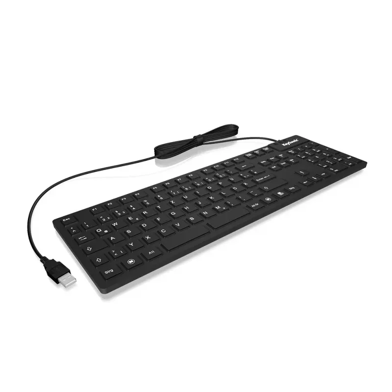 KeySonic KSK-8030 IN (DE) negro teclado industrial USB QWERTZ alemán