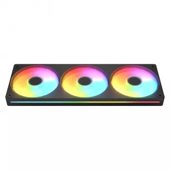 Cougar Unity360-FB Single-Frame 360 ARGB PWM Forward, 120mm×3, 700–2500 RPM, FDB, 5.4 mmH2O, negro