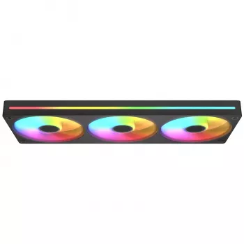 Cougar Unity360-FB Single-Frame 360 ARGB PWM Forward, 120mm×3, 700–2500 RPM, FDB, 5.4 mmH2O, negro