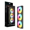 Cougar Unity360-FB Single-Frame 360 ARGB PWM Forward, 120mm×3, 700–2500 RPM, FDB, 5.4 mmH2O, negro