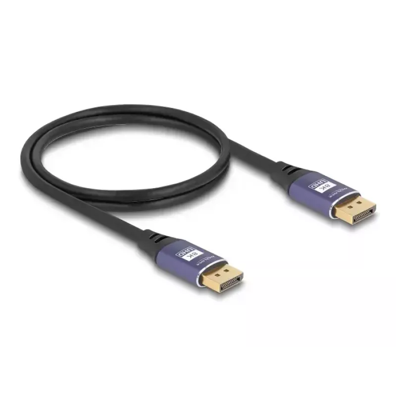 Cable DisplayPort DeLOCK 8K 60 Hz 5 m morado metal