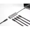 Hub USB DeLOCK 5 Gbps 4 puertos USB Type-C gris metal