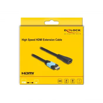 Cable de extensión HDMI High Speed DeLOCK 48 Gbit/s 8K 60 Hz 1 m