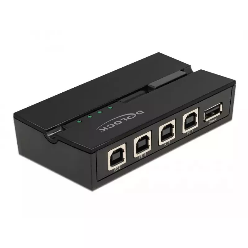 Conmutador de datos para ordenador DeLOCK 11493 negro USB Type-A Type-B 0,48 Gbit/s