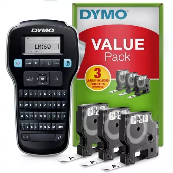 Impresora de etiquetas DYMO LabelManager 160 Valuepack transferencia térmica 160 x 160 DPI 12 mm/s D1 QWERTZ