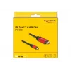 Cable DeLOCK USB Type-C a HDMI 8K 60Hz HDR 3m rojo